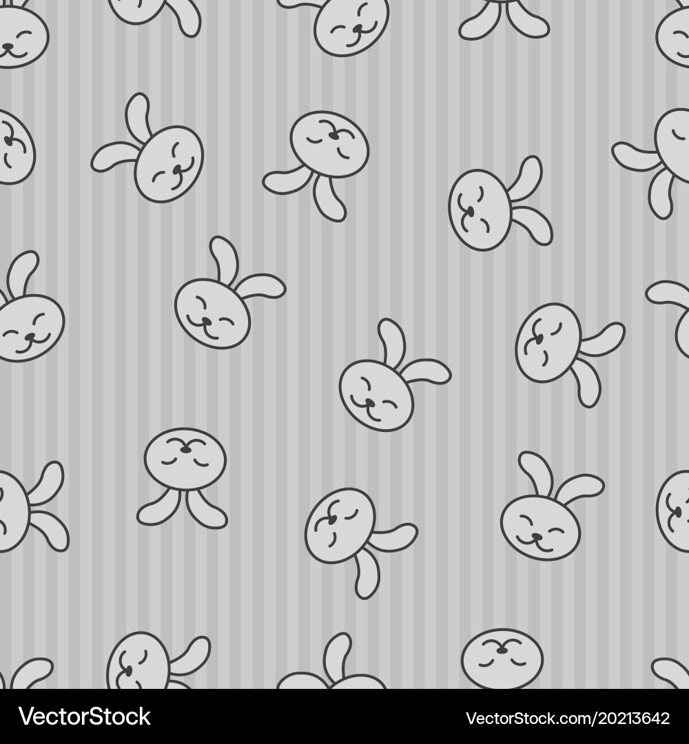 Seamless pattern background hare rabbit Vector Image