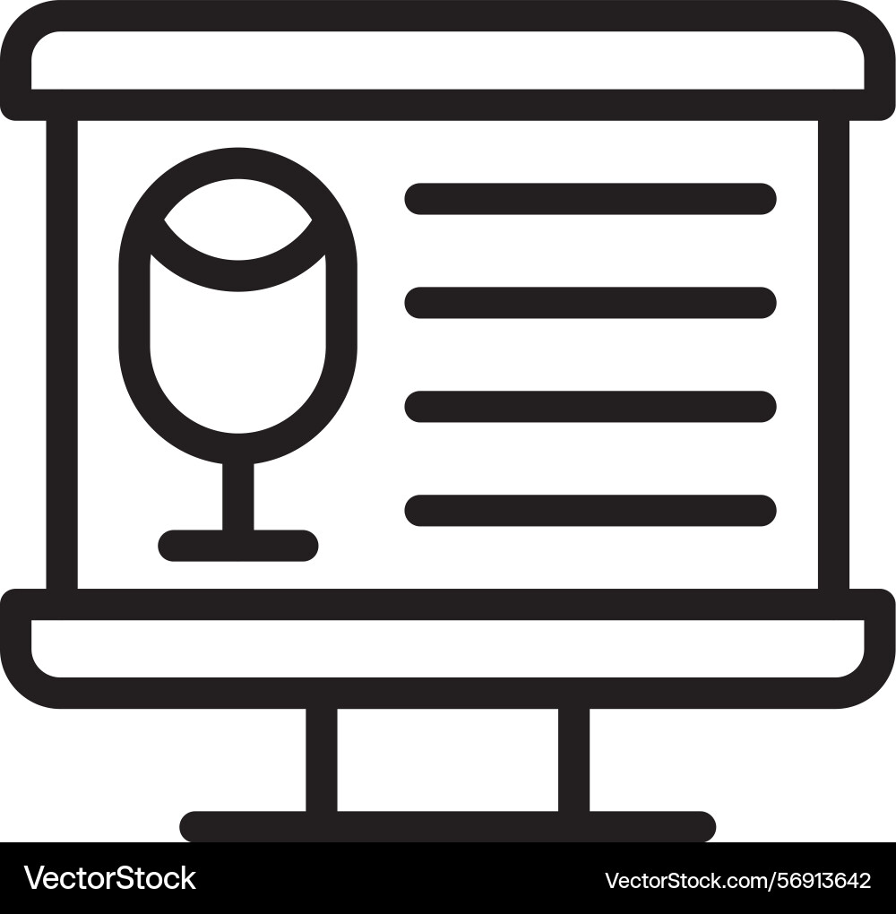 Slide audio linear style icon design vector image