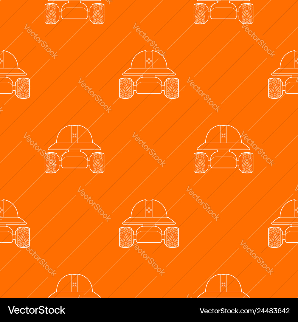 Smart robot pattern orange Smart robot pattern orange vector image