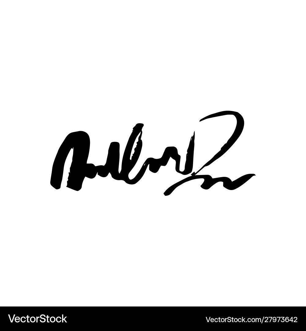 Unreadable handwriting font signature text Unreadable handwriting font signature text vector image