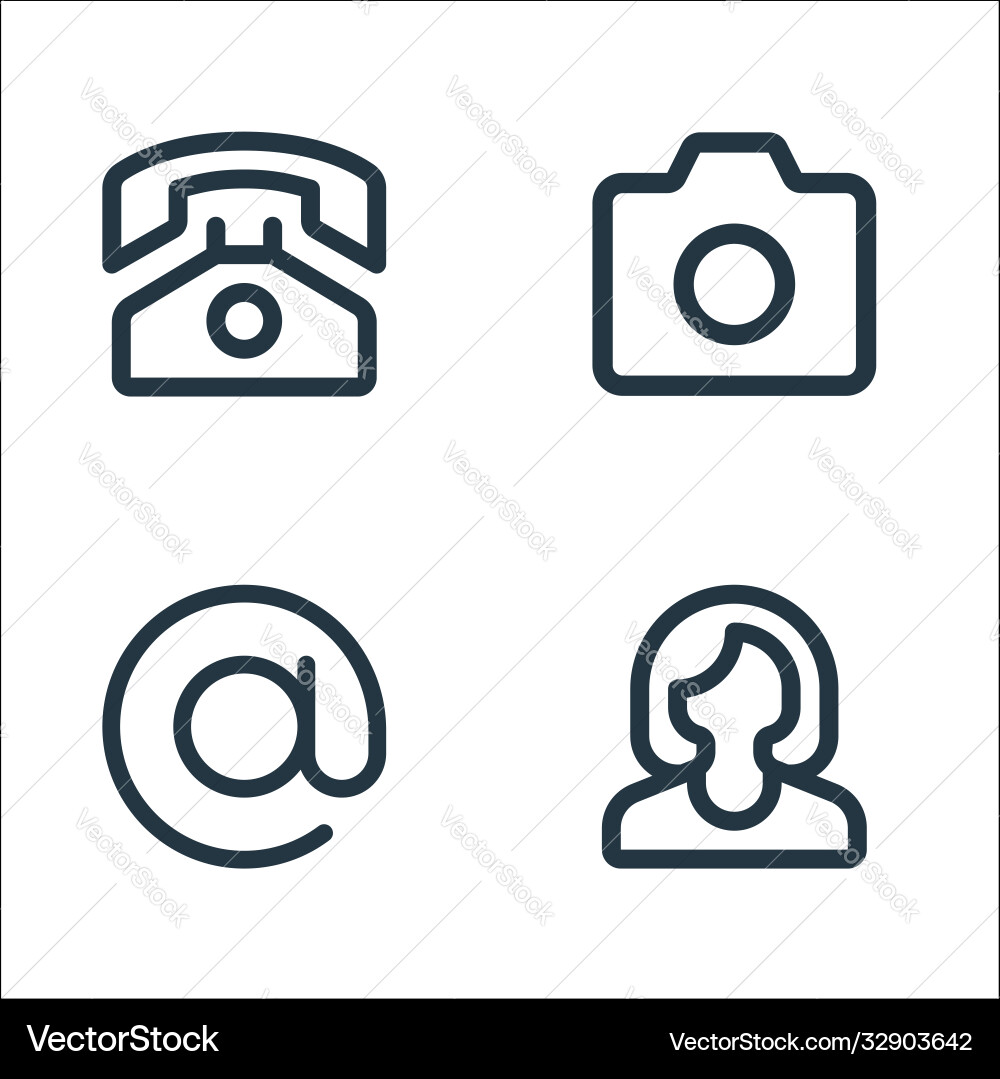 User interface line icons linear set quality vector image