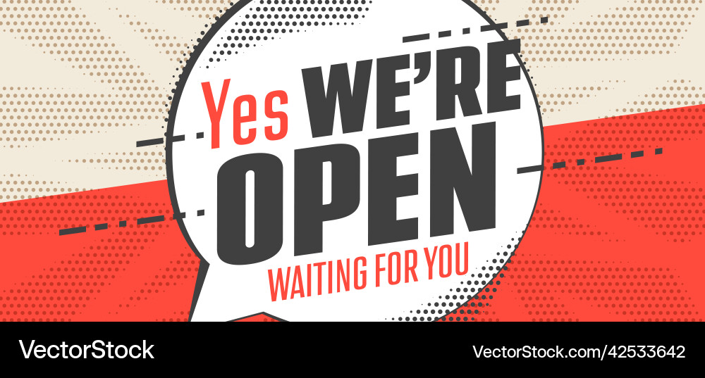 Welcome on open event banner design Vector Image