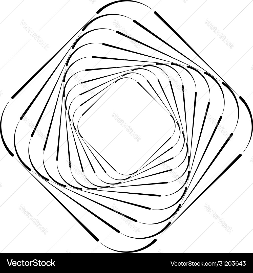 Abstract Rounded Line Pattern vector image