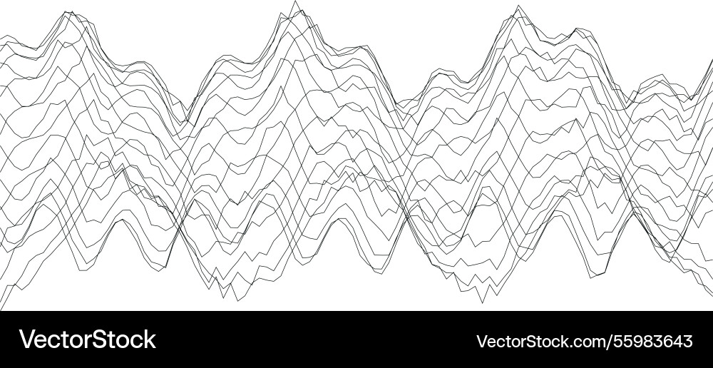 Abstract wave pattern with dynamic lines vector image
