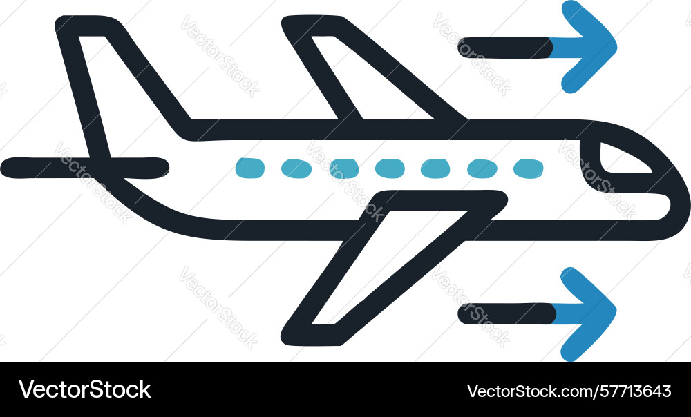 Airplane speed lines dynamic travel design vector image