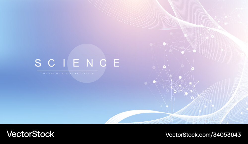 Big genomic data visualization dna helix Big genomic data visualization dna helix vector image