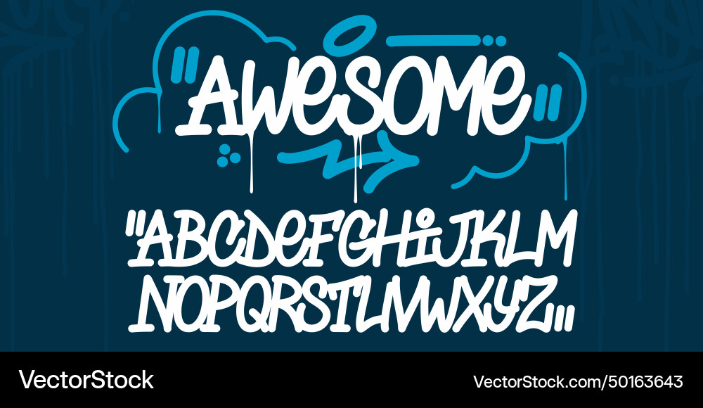 Bold abstract handwritten hiphop graffiti street Bold abstract handwritten hiphop graffiti street vector image