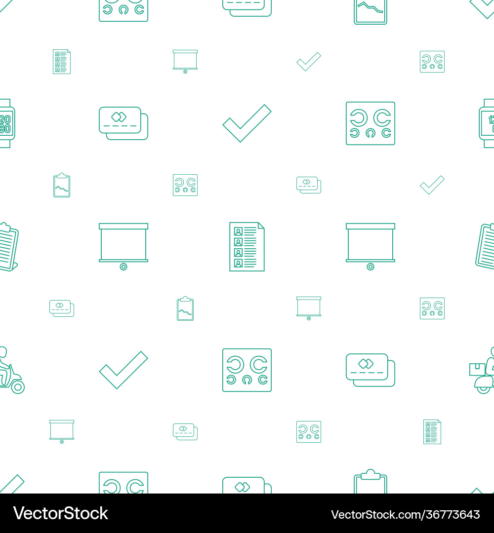 Check icons pattern seamless white background vector image