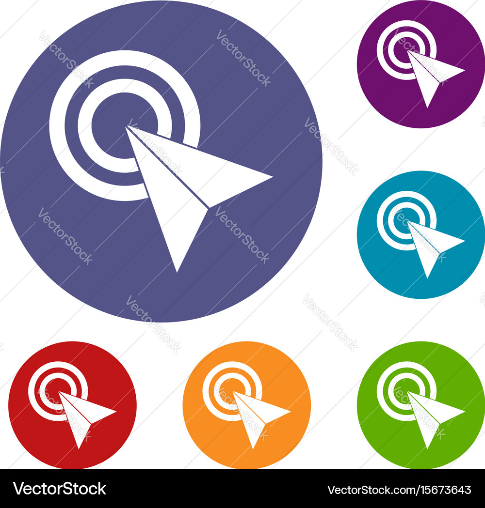Click icons set vector image