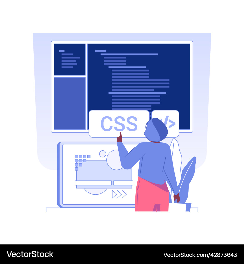 Css code isolated concept Css code isolated concept vector image