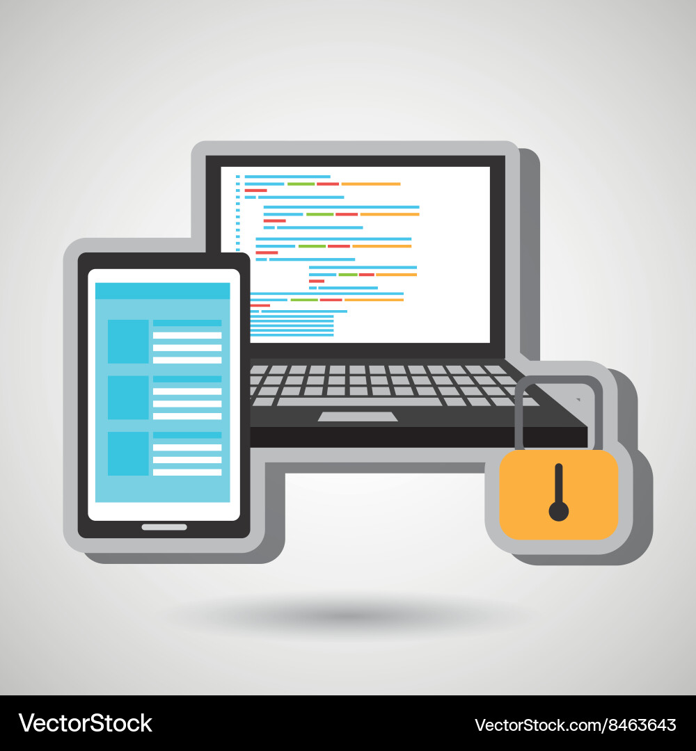 Design der Computerprogrammierung vektorbild