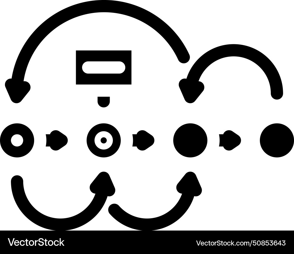 Design thinking ux ui glyph icon Design thinking ux ui glyph icon vector image