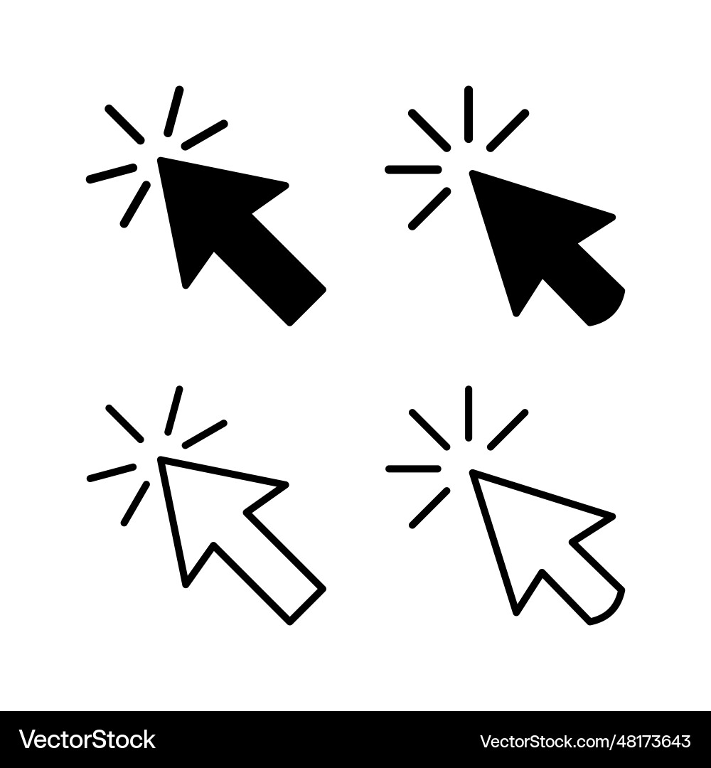 Klicken Sie auf Symbol Cursor Zeigerzeichen Klicken Sie auf Symbol Cursor Zeigerzeichen vektorbild