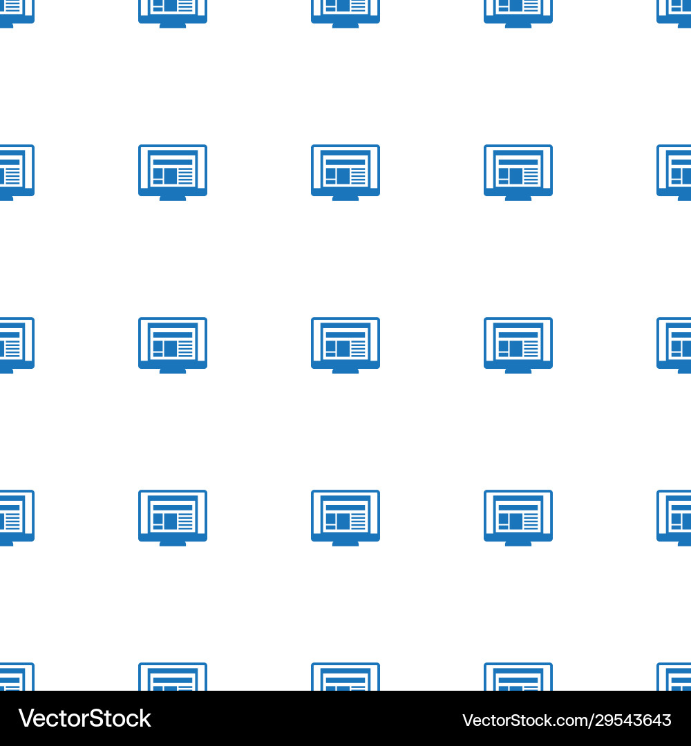 Layout icon pattern seamless isolated on white vector image