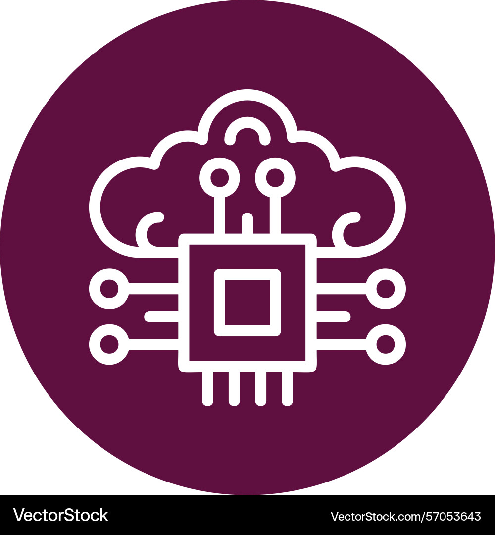 Neuroinformatics line circle style icon design vector image