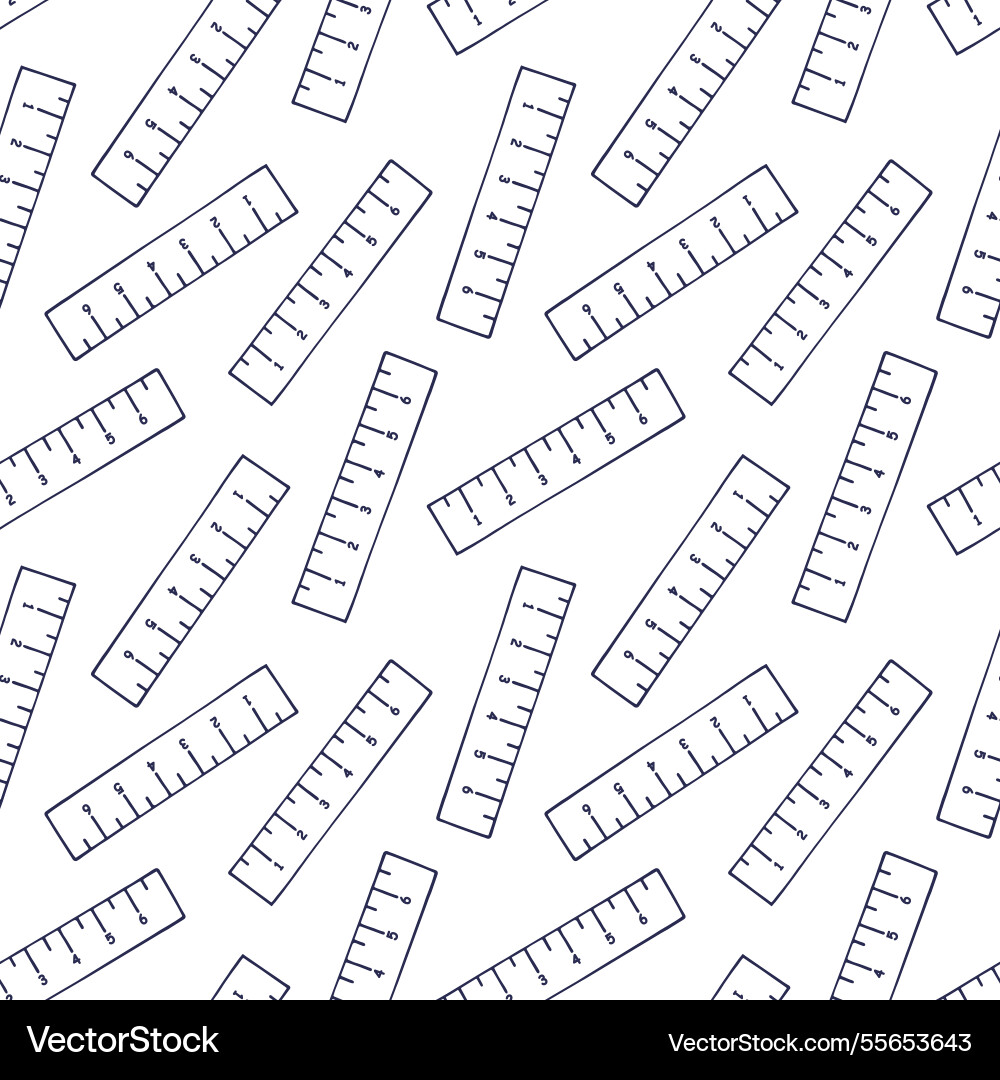 Seamless pattern with ruler for school Seamless pattern with ruler for school vector image