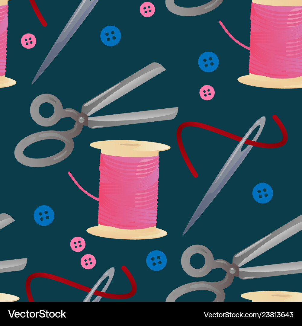 Tailoring seamless pattern Tailoring seamless pattern vector image