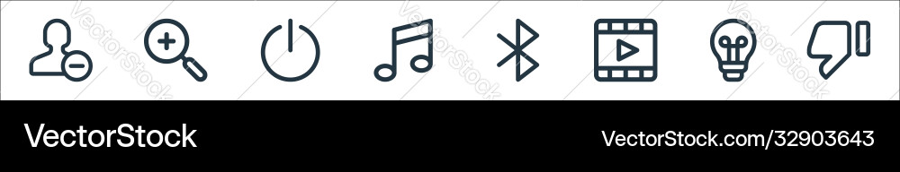 User interface line icons linear set quality Vector Image