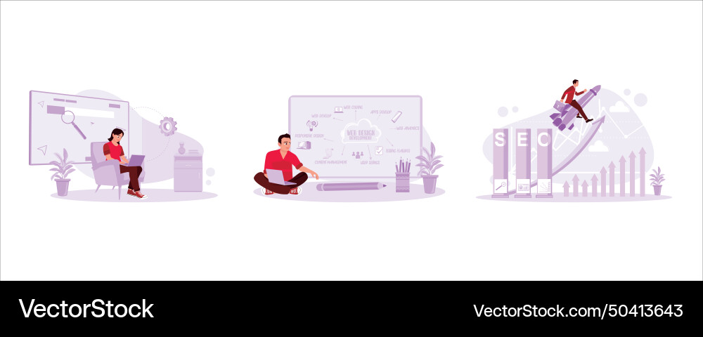 Using window search info web design Using window search info web design vector image