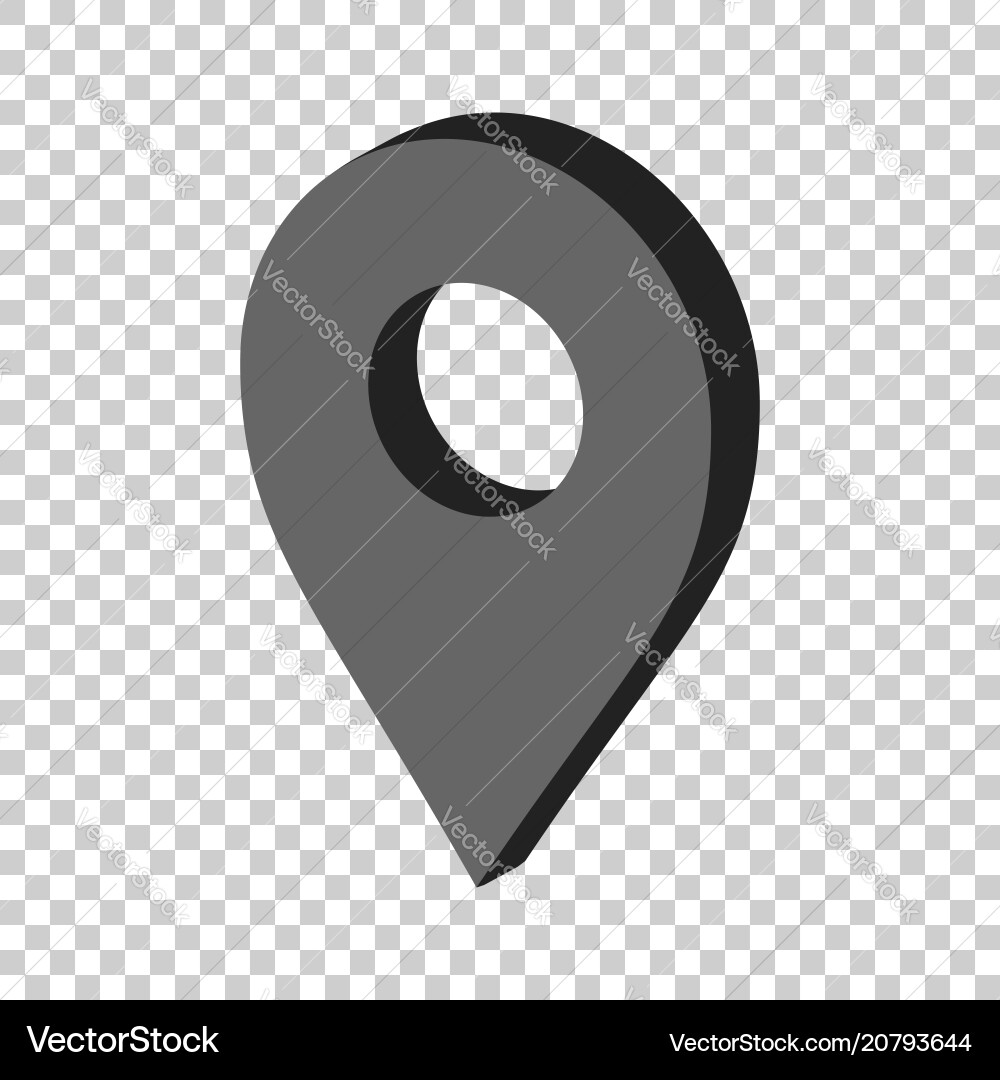 3d map pointer in flat style gps navigation mark vector image