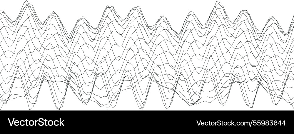 Abstract geometric wave pattern design for modern vector image