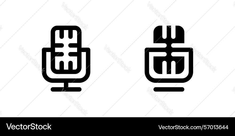 An icon showing the front view of a ribbon Vector Image