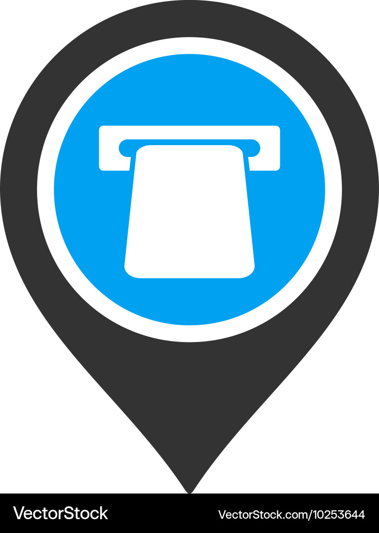 Bank terminal pointer flat icon Vector Image