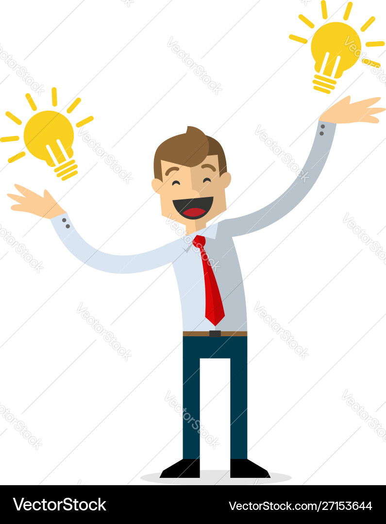 Businessman got ideas Businessman got ideas vector image