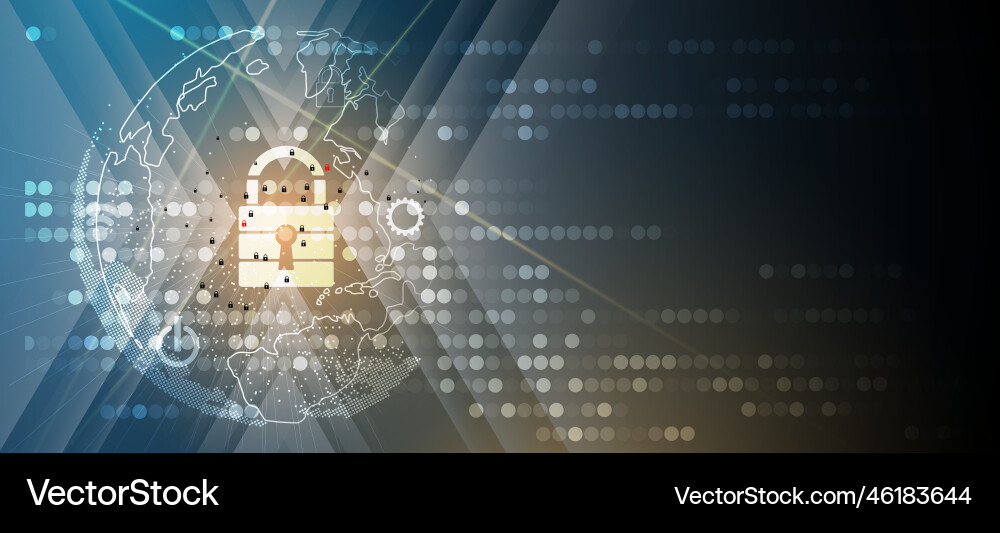 Cyber security and information or network Cyber security and information or network vector image