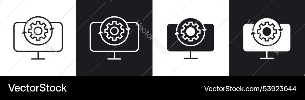 Data processing icon vector image