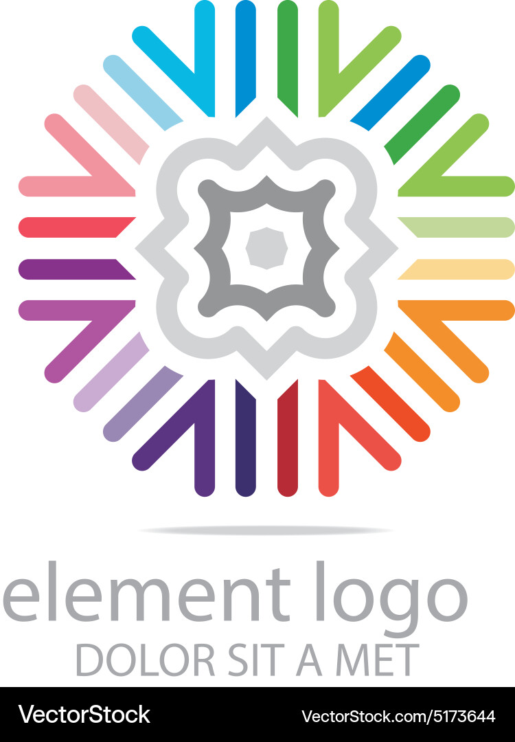 Design colorful elements lines abstract vector image