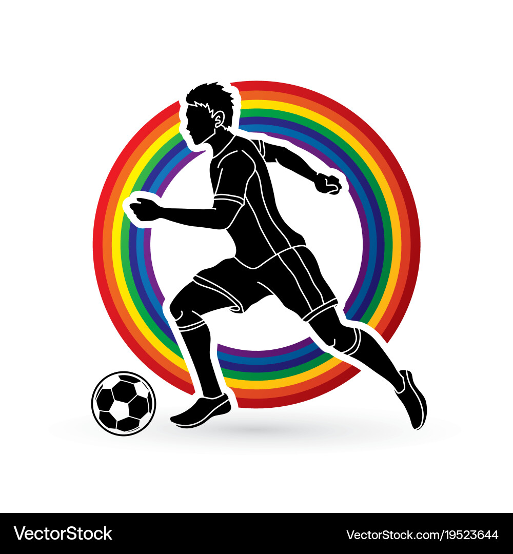 Dynamic Soccer Player Running Vector Image