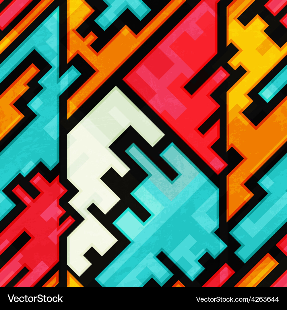 Geometric Circuit Pattern vector image