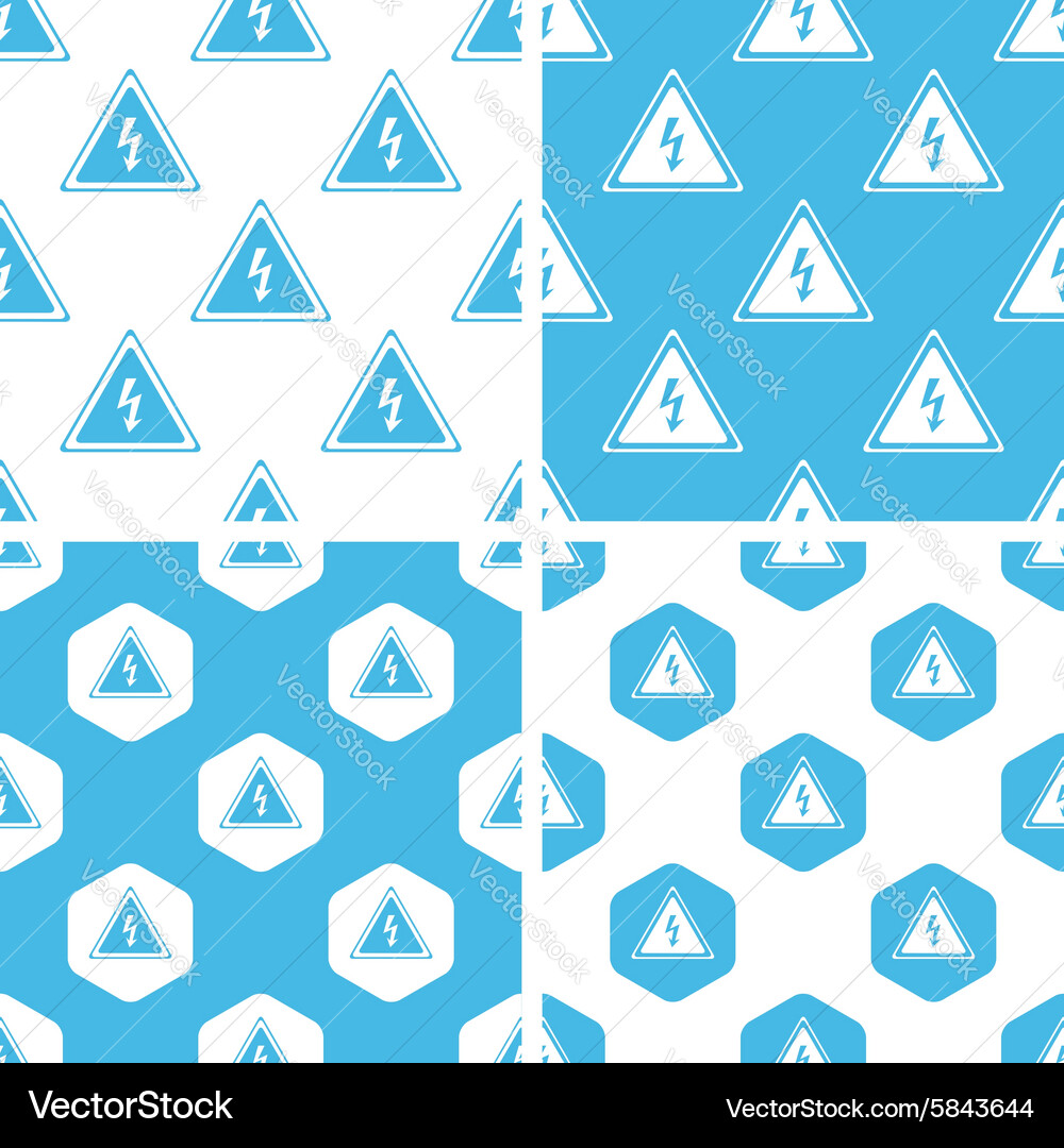High voltage patterns set vector image