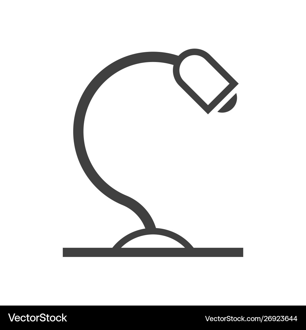 Icon table lamp on desk minimalistic image Icon table lamp on desk minimalistic image vector image