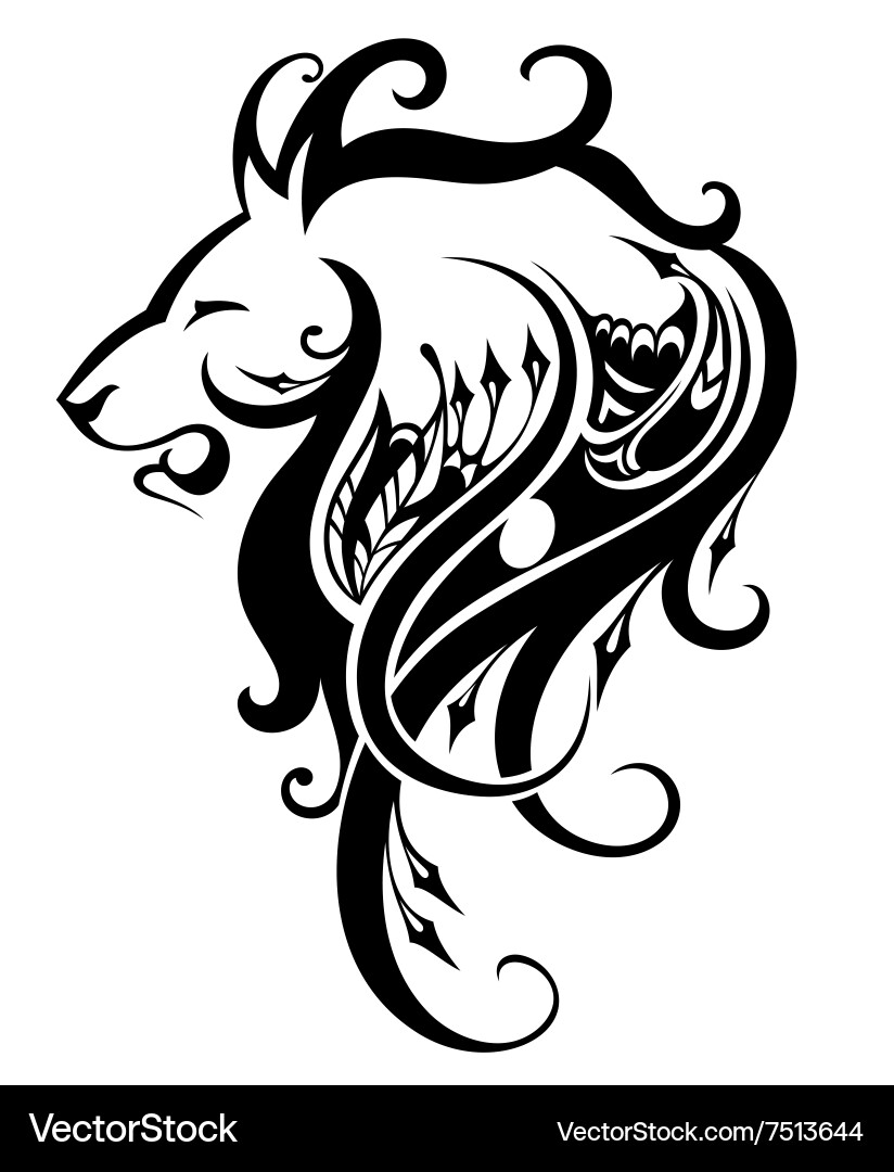 Lion Head Symbol Vector Image