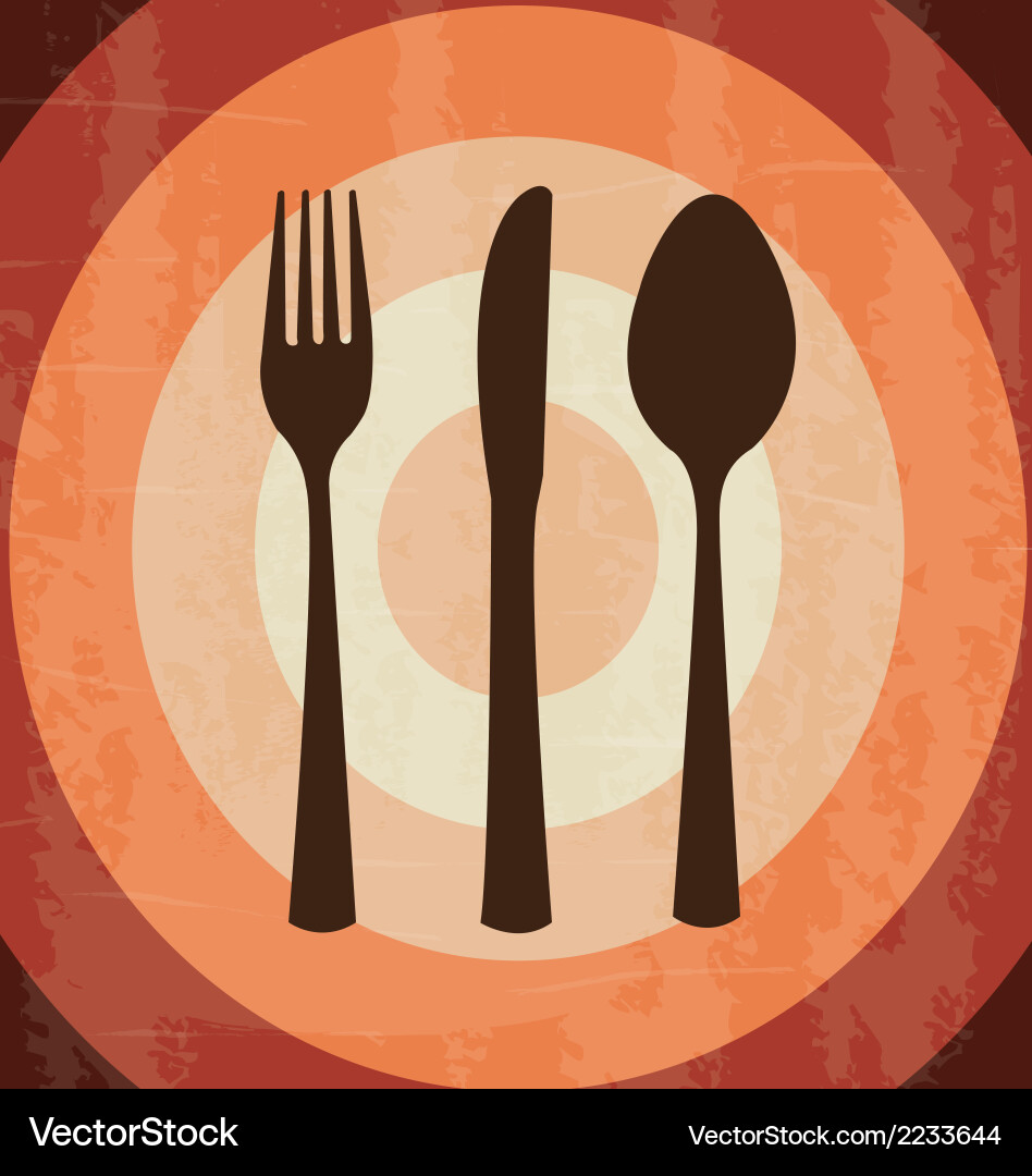 Menu design over circles background Vector Image