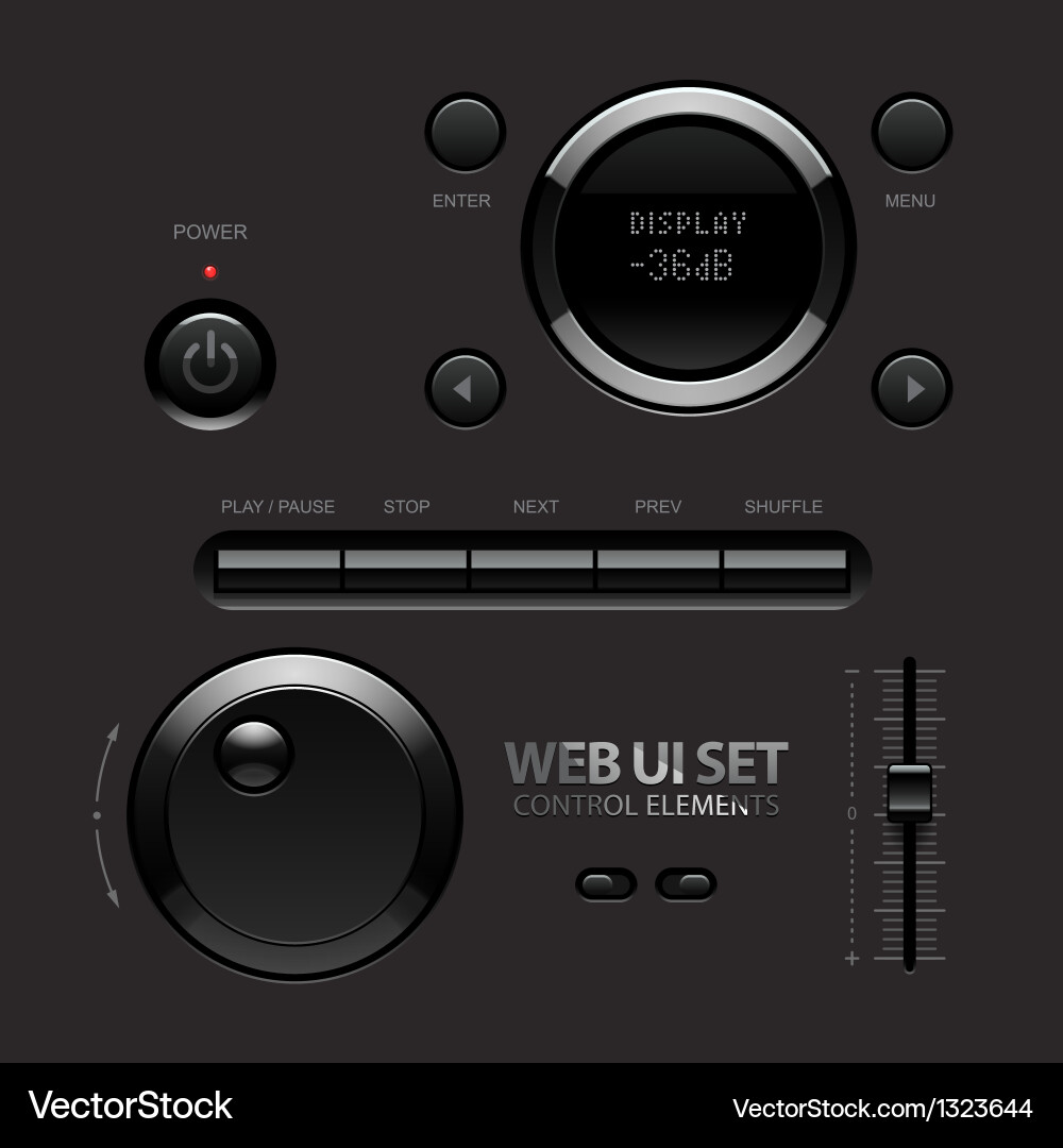 Modern Web UI Elements - Buttons & Controls vector image