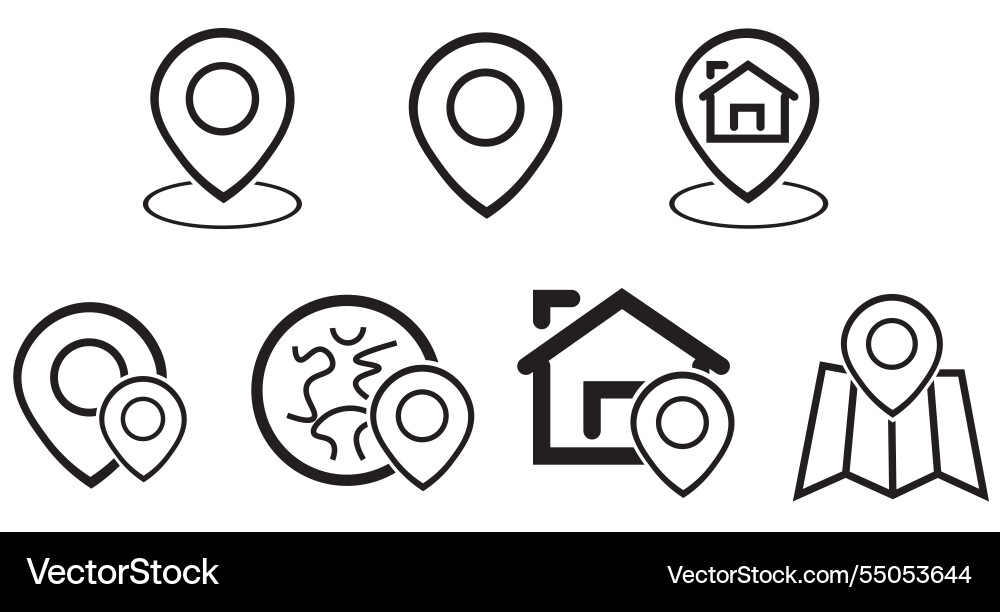 Navigation icons set - line series Navigation icons set - line series vector image