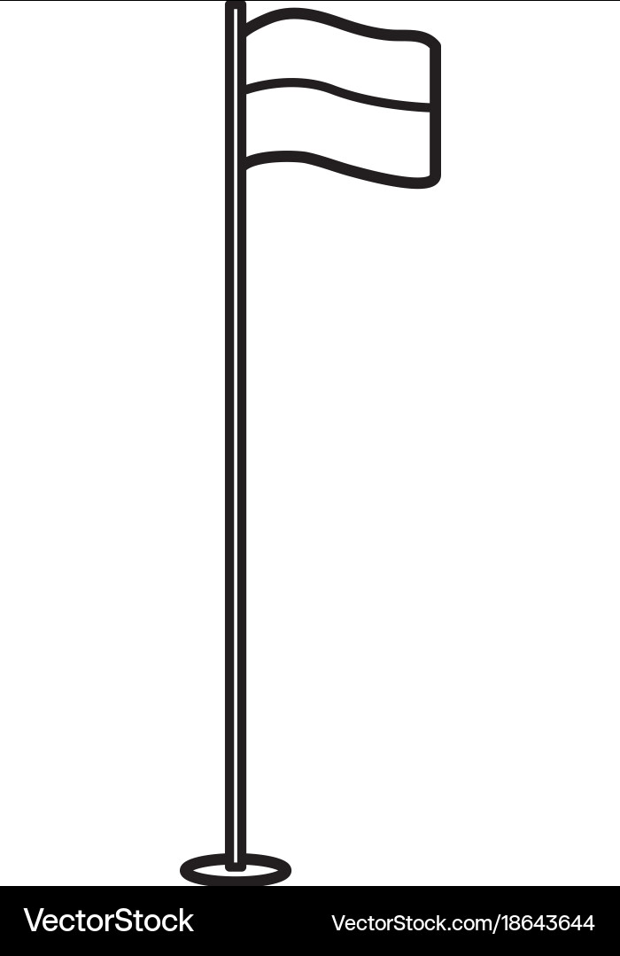 Pointer flag isolated icon vector image
