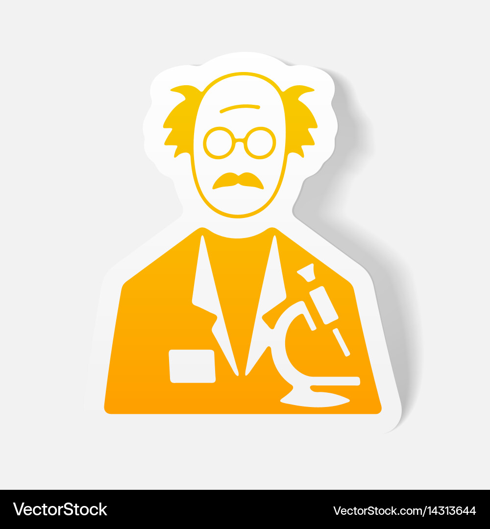 Realistic design element scientist Vector Image