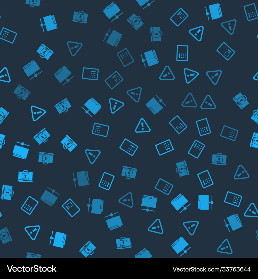 Set ftp folder safe exclamation mark in triangle Set ftp folder safe exclamation mark in triangle vector image