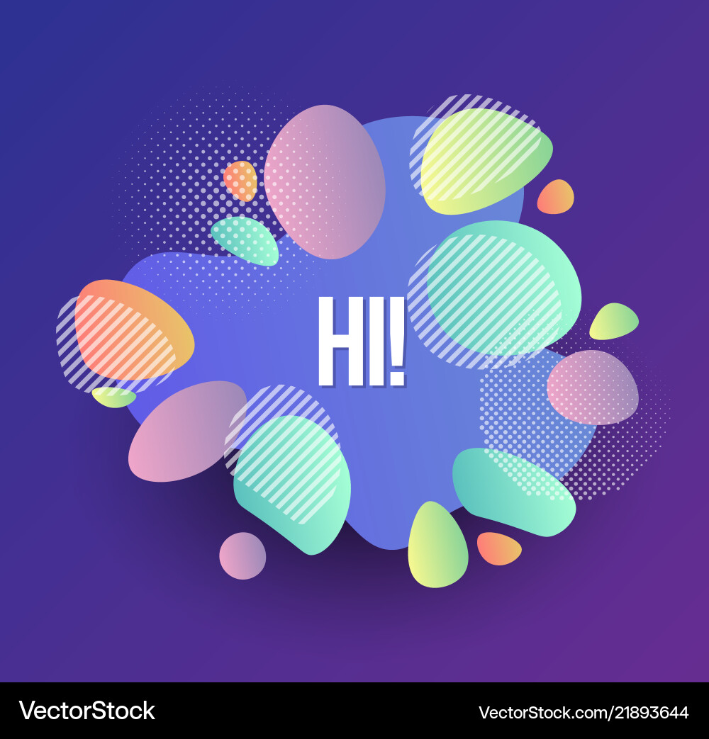 Set of abstract modern graphic elements dynamic vector image