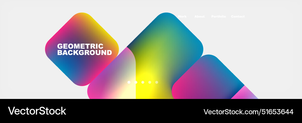 Square internet web page design template Vector Image