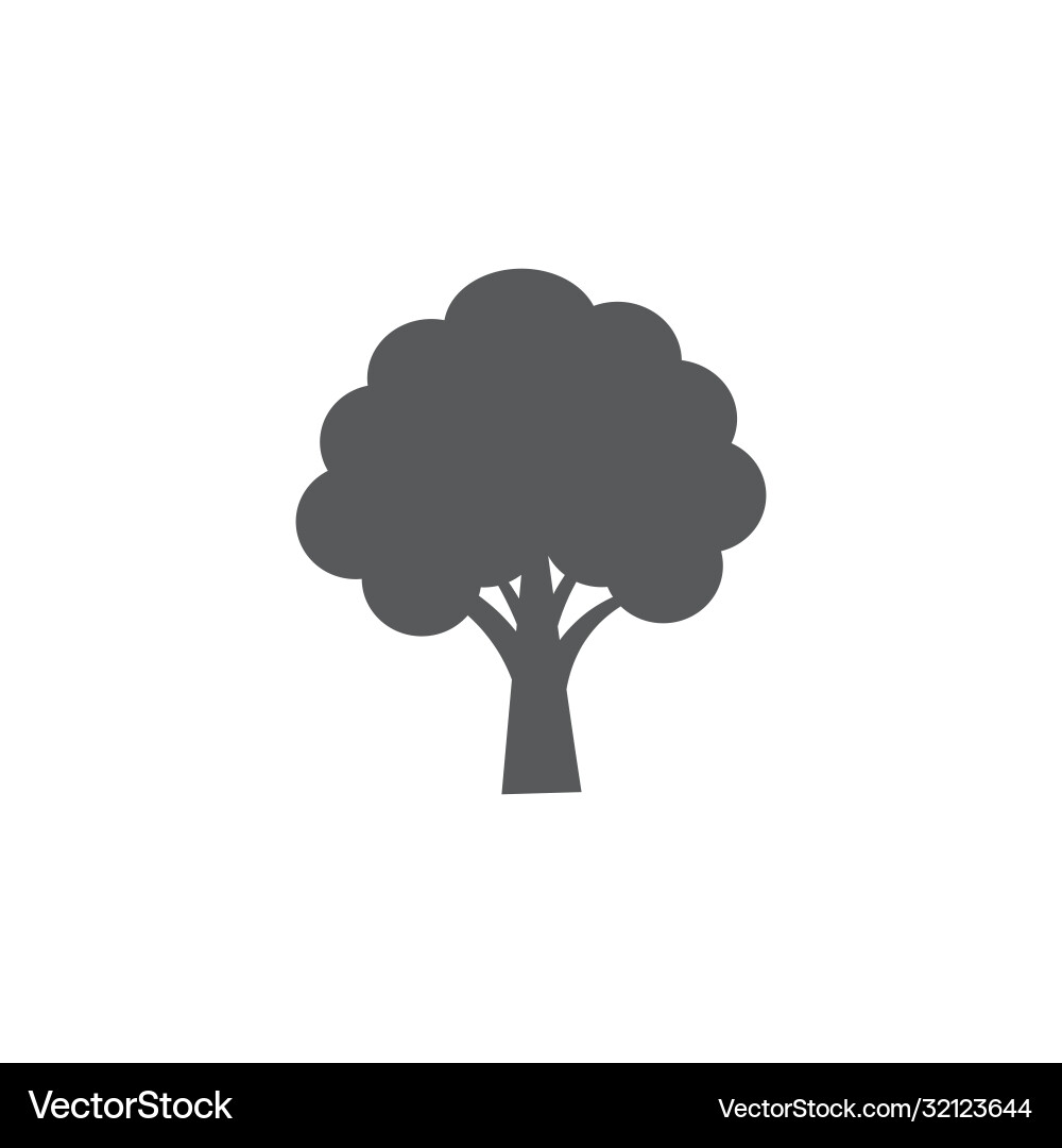Tree Icon - White Background vector image