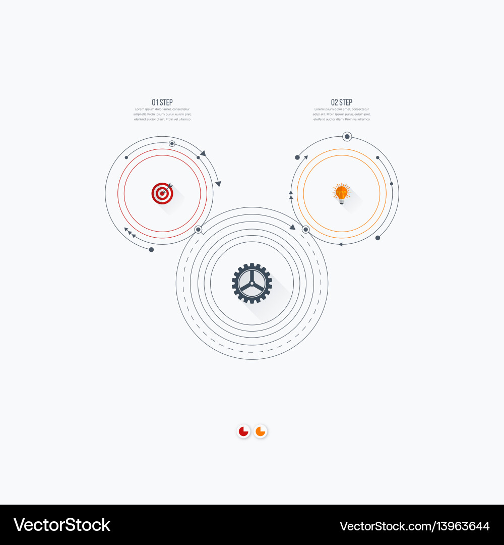Workflow Diagram Template with Circles vector image