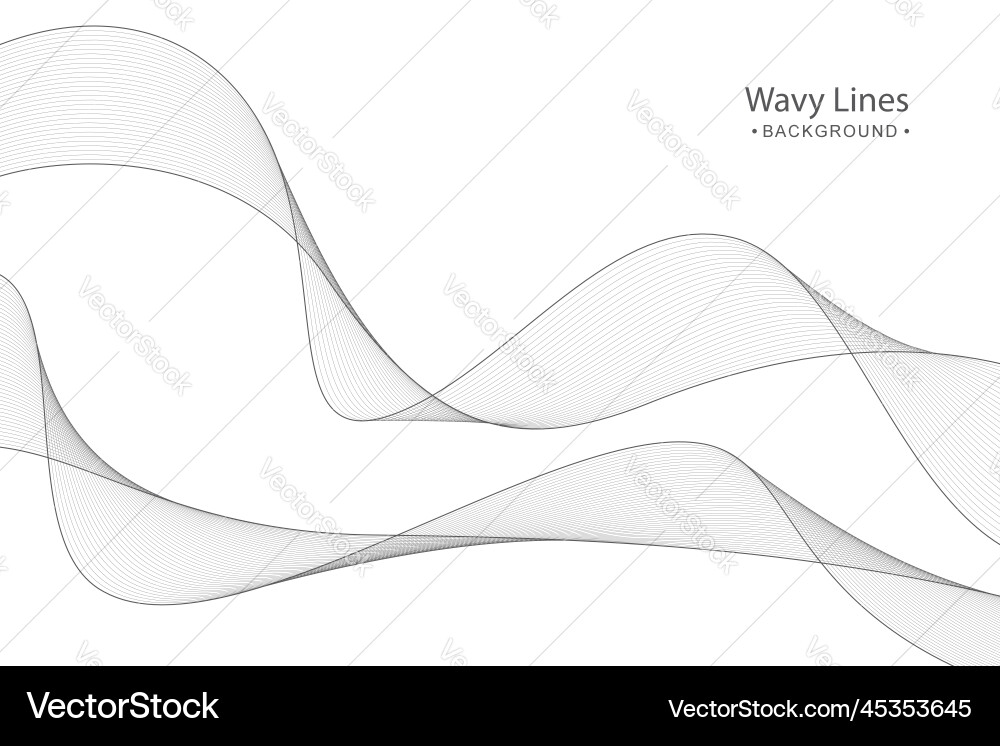 Abstract background with flowing lines waves vector image