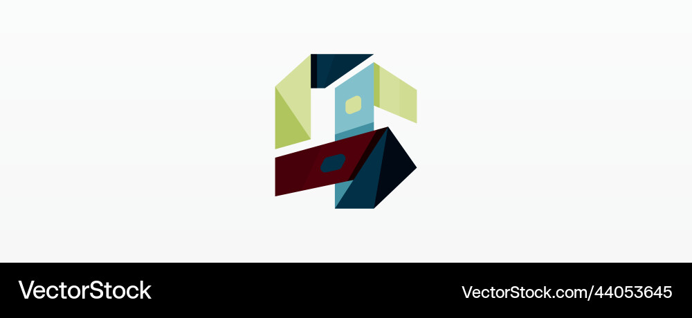 Abstract line and triangle background creative Vector Image