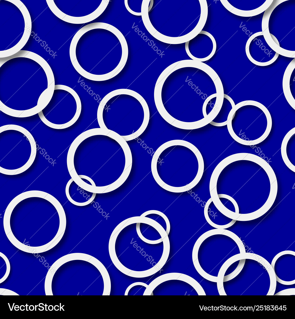 Abstract seamless pattern rings with shadows Abstract seamless pattern rings with shadows vector image