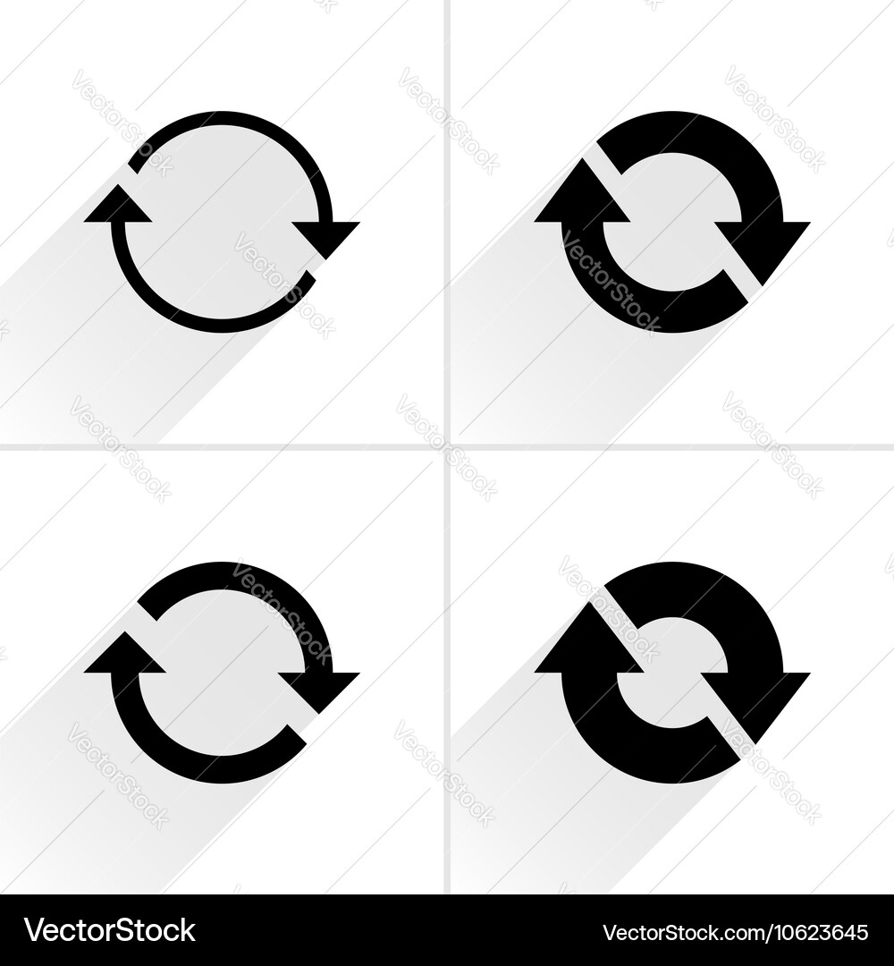 Arrow icon reload rotation reset repeat sign vector image